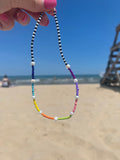 Colorful Beaded Pearl Set: Necklace & Bracelet