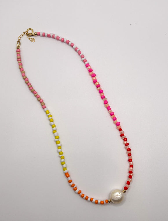 Beaded Pearl Necklace