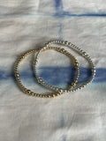 Set of Alternating Beaded Ball Bracelets (Gold & Silver)