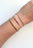 Gold Filled Beaded Bracelet with Clasp - 4mm