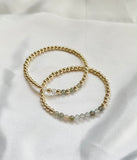 Gold & Labradorite Beaded Bracelet