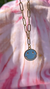 Happy Face on Small Paperclip Chain