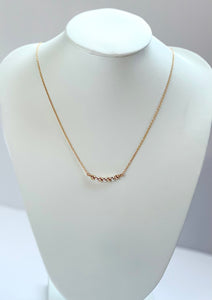 Gold & Silver Beaded Bar Necklace