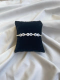 Custom Beaded Letter Bracelet - Silver