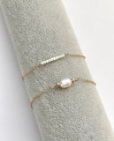 Dainty Beaded Pearl Bracelet
