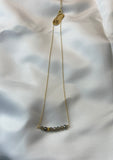 Labradorite Beaded Bar Necklace